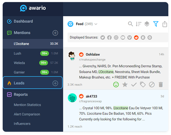Find leads on Reddit