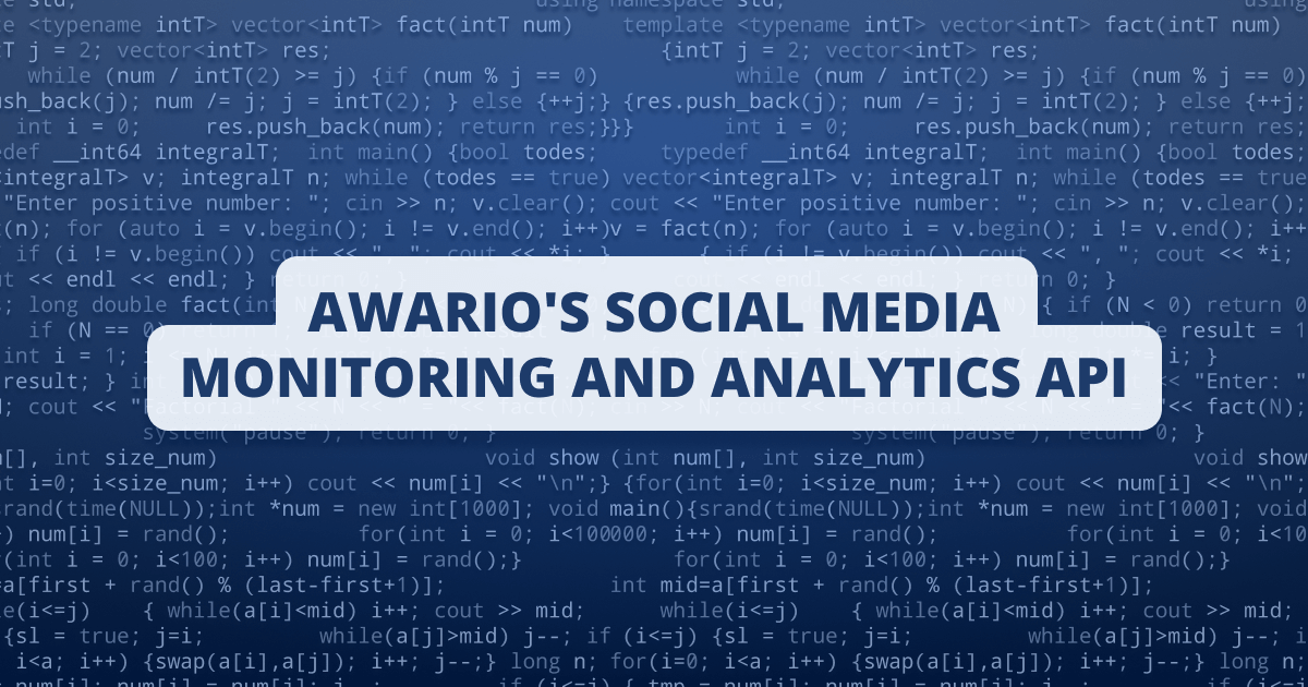 Social Media Monitoring And Analytics API Awario Social Media Monitoring And Analytics API Awario