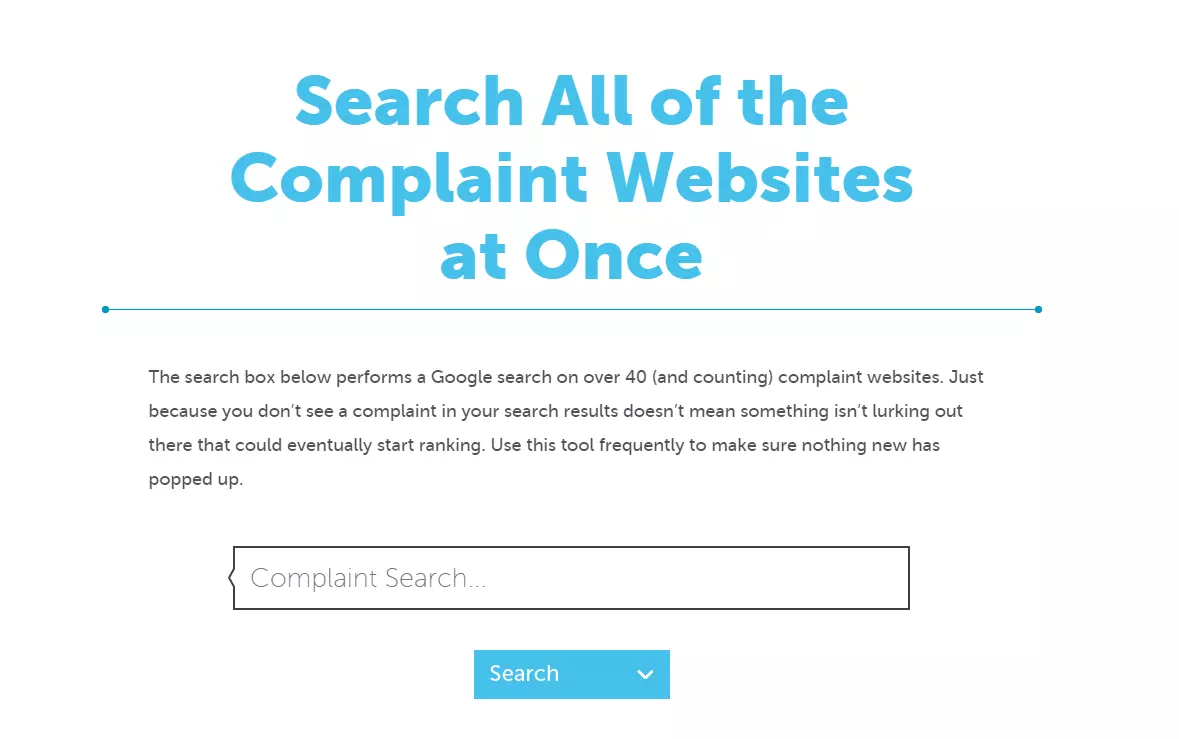 GoFish Digital Complaint Search