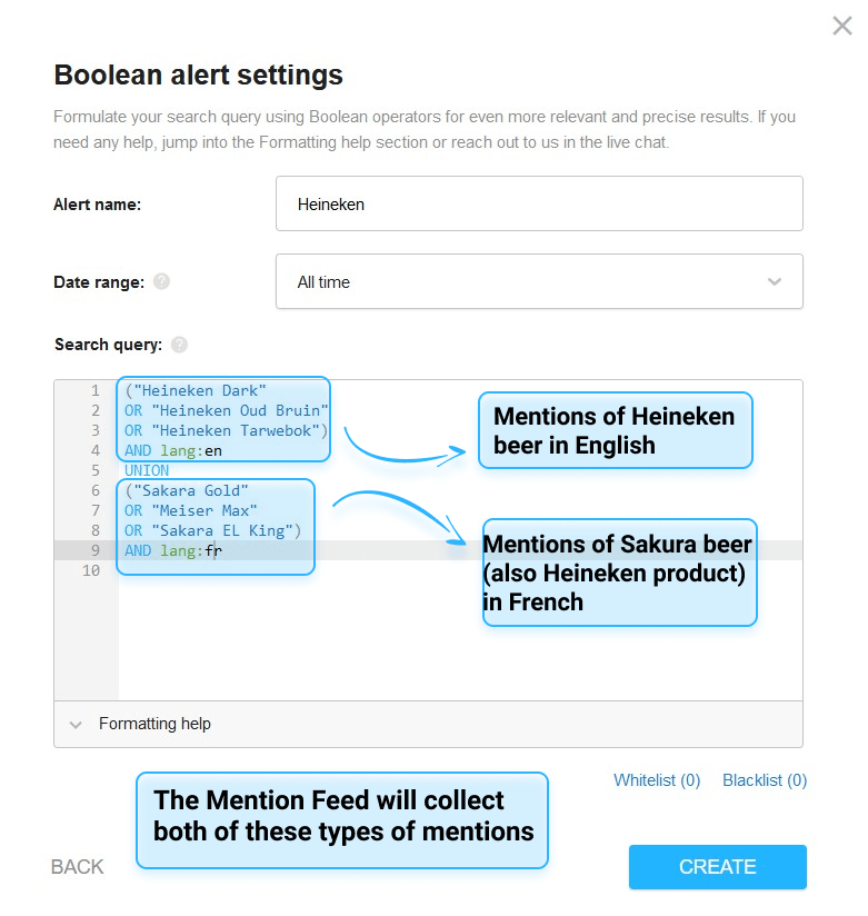 Boolean settings for different Heineken products in different languages