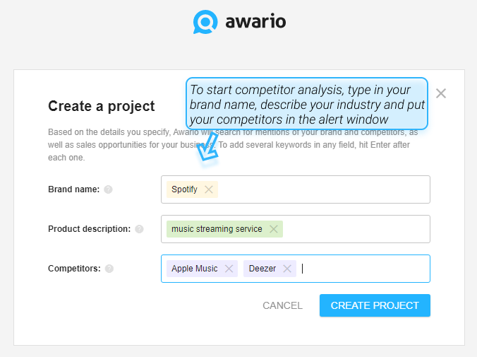 How to set up an alert in Awario