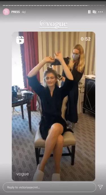 On the brand's Instagram page, there are highlighted Stories where Victoria's Secret keeps UGC