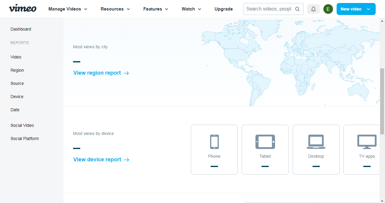 The embedded Vimeo stats