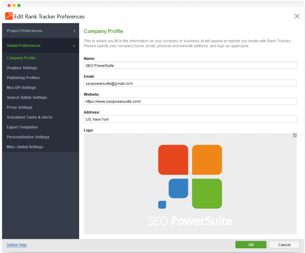 White label reportin in SEO Power Suite