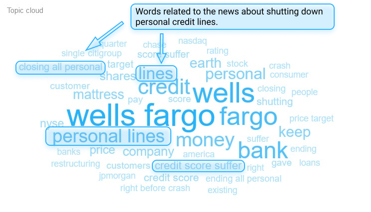 Wells Fargo's Topic Cloud