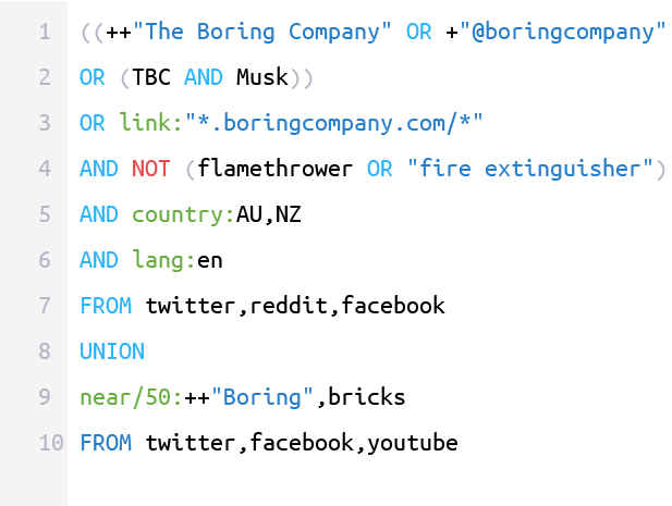 twitter boolean search