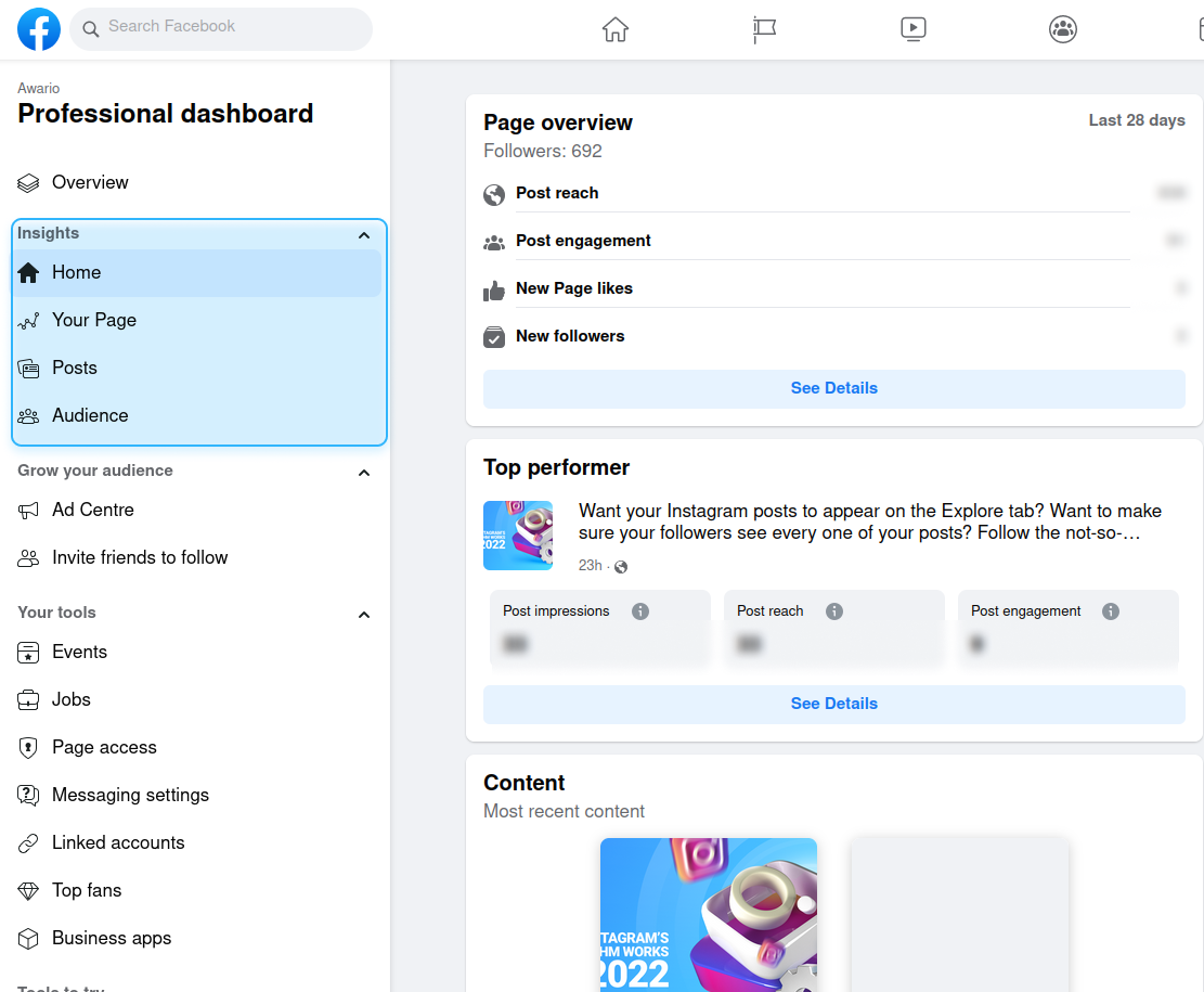 Facebook traffic down after using the meta business suite