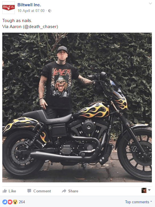 Biltwell's Facebook post