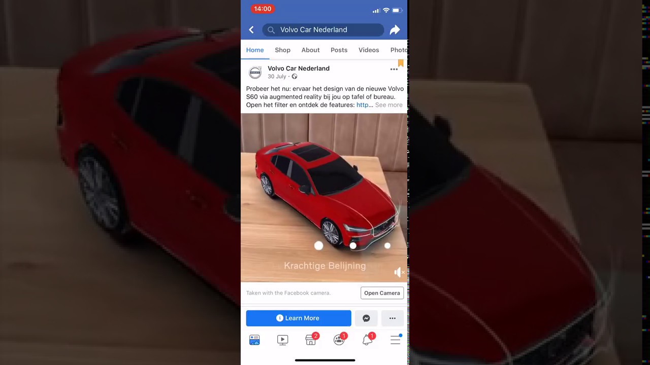 An example of Volvo's AR ad