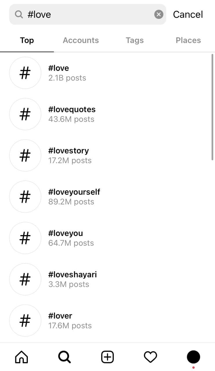 Top 10 hashtags for instagram được yêu thích nhất