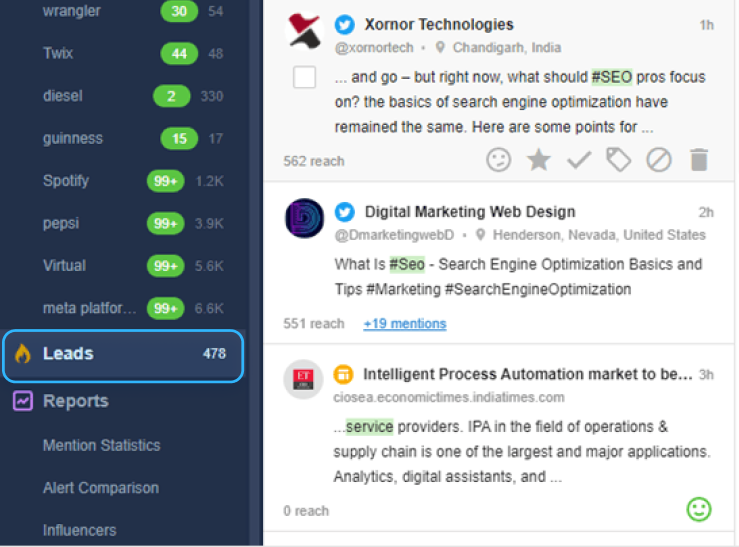 Awario's Dashboard