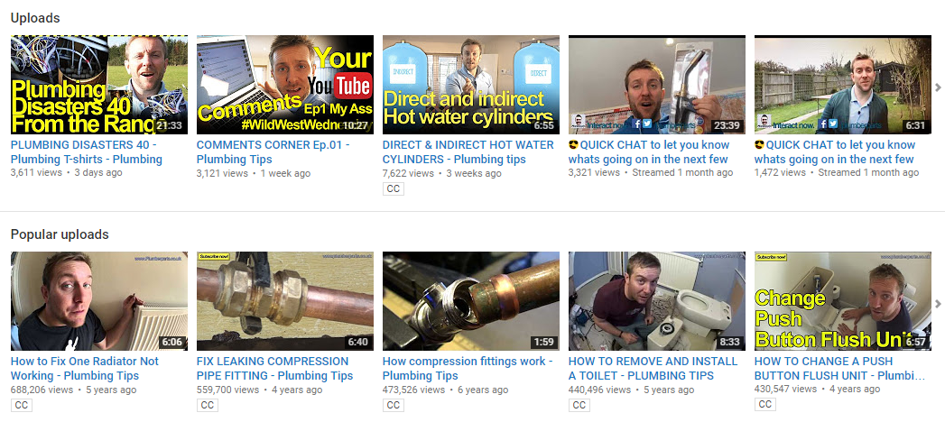 Plumbers.co.uk channel