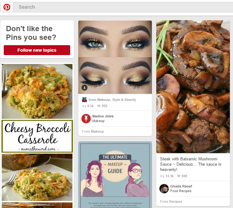 pinterest dashboard