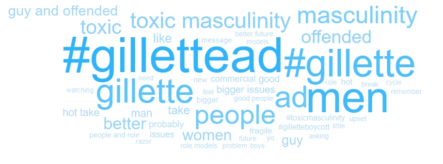 Gillette topic cloud