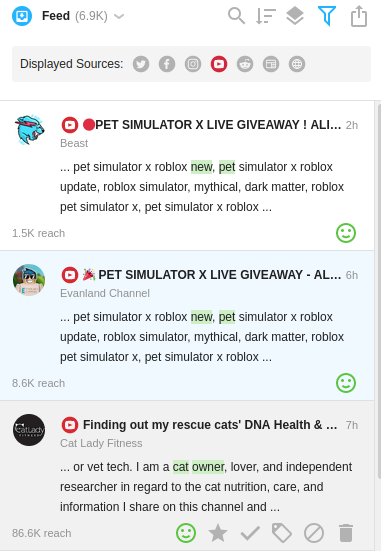 YouTube mentions found by Awario