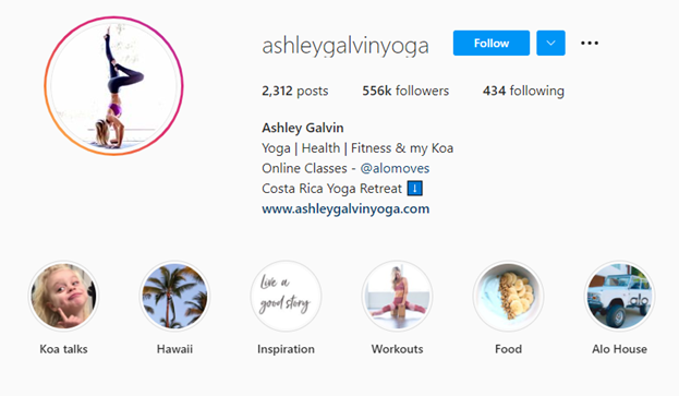 yoga instagram influencer